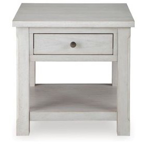 Robbinsdale Antique White Square End Table