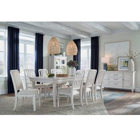Silverwillow Egg Shell White Extendable Rectangular Dining Room Set