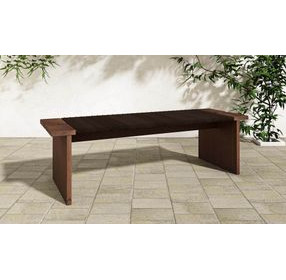 Merritt Dark Brown Outdoor Accent Bench