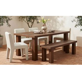 Marina Brown Outdoor Dining Bench