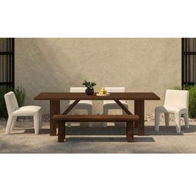 Esmond Brown Outdoor Dining Bench