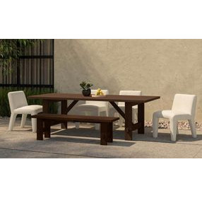 Esmond Brown Outdoor Rectangular Dining Room Set