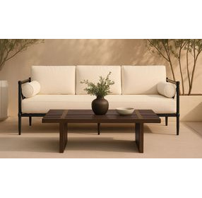 Fletcher Brown Outdoor Rectangular Coffee Table