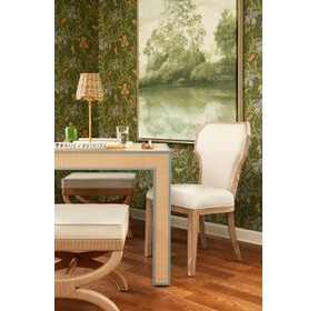 Tally White Performance Fabric Dining Chair