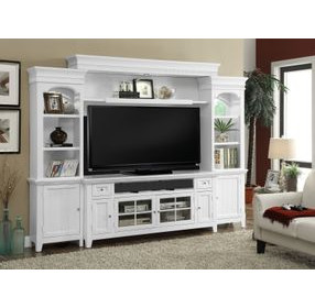 Tidewater Vintage White 3 Piece Large Entertainment Wall