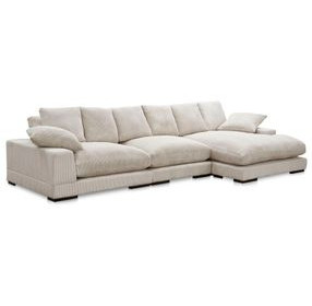 Plunge Cappuccino 3 Piece Modular Large Sectional with Pillows