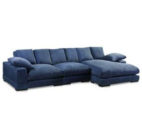 Plunge Navy 3 Piece Modular Large Sectional with Pillows