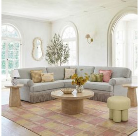 Darcy Travertine Round Outdoor Concrete Top Occassional Table Set