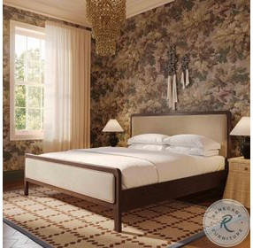 Hella Taupe Velvet King Upholstered Bed