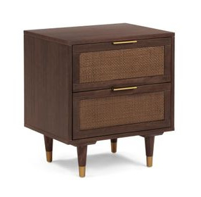 Sierra Dark Chocolate Brown 2 Drawer Nightstand