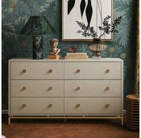 Pesce Cream 6 Drawer Dresser