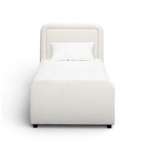 Briella Cream Performance Velvet Upholstered Panel Storage Trundle Bedroom Set