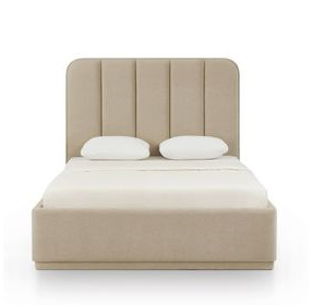 Parker Tan Performance Fabric Upholstered Panel Bedroom Set
