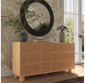 Tanya Black Round Wall Mirror