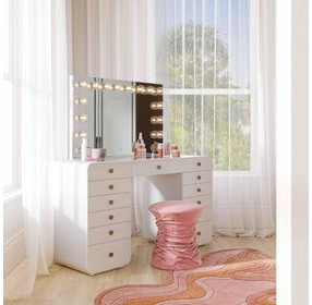 Lola Transparents Rectangular Vanity Mirror with LED Bulb