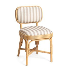 Dorine Khaki and White Performance Fabric Upholstered Dining Chair
