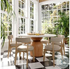 Nikita Cream Performance Vegan Leather Dining Chair