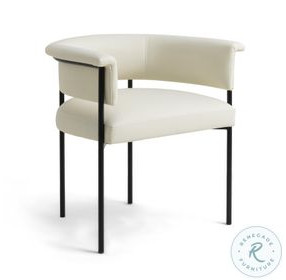 Taylor Cream Performance Vegan Leather Dining Chair