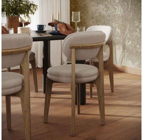 Carnation Cream Performance Fabric Upholstered Dining Chair