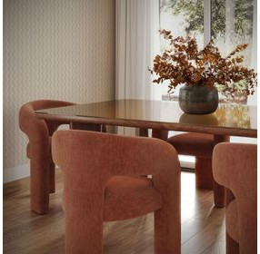 Malone Rust Red Performance Fabric Upholstered Dining Chair
