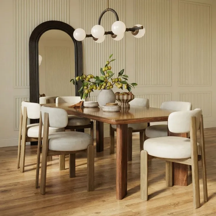 Odessa Cream Vegan Upholstered Leather Dining Chair