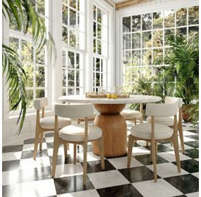 Nikita Cream Upholstered Dining Chair