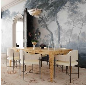 Sezanne Cream Performance Fabric 2 Tone Dining Chair