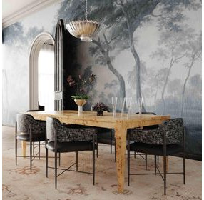 Sezanne Black Performance Fabric Dining Chair