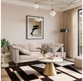 Vari Beige Textured Velvet Lounge 90" Sofa
