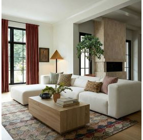 Tarra Cream Performance Fabric 3 Piece Modular Sectional with LAF Chaise and Pillow