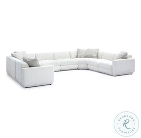 Perry Cream Chenille 114" Modular Large U-Sectional