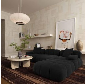 Calliope Black 4 Piece Modular Sectional