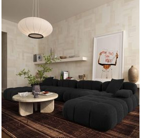 Calliope Black 6 Piece Modular Sectional