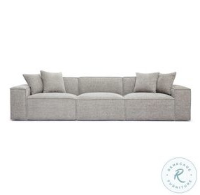 Mindy Taupe Chenille Basketweave Modular Sectional