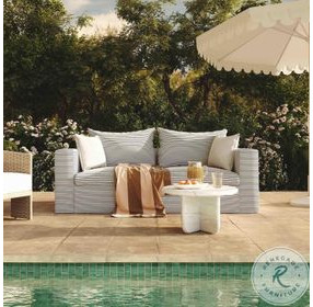 Salty Black Striped Outdoor Sofa