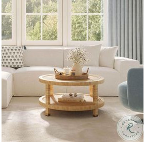 Amara Natural Rattan Round Occassional Table Set