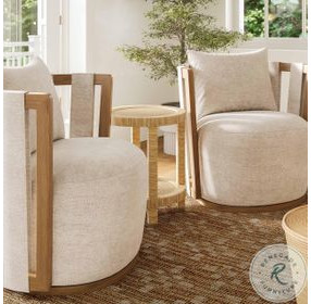 Amara Natural Rattan Round Side Table