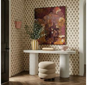 Darcy White Oval Outdoor Concrete Top Console Table