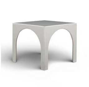 Tomlin Cream Performance Fabric 35" Square Game Table