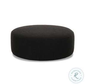 Broohah Black Boucle Square Ottoman