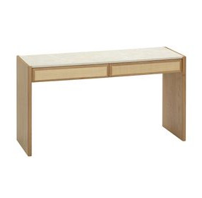Paige Natural Oak 56" Console Desk with 2 Drawers