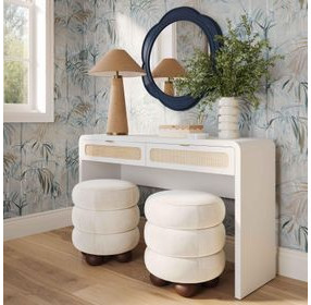 Patty White 48" Console Desk with 2 Drawers