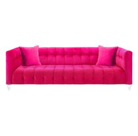 Bea Pink Velvet Sofa