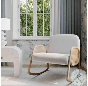 Bonney Cream Performance Fabric Rocking Chair