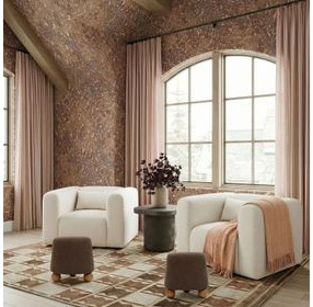 Tarra Cream Performance Fabric Upholstered Arm Chair