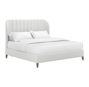 Dante Cloud Performance Fabric Queen Upholstered Wide Channel Panel Bed