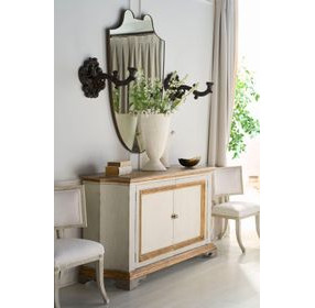 Tara Shaw Italian Painted and Gold 2 Door Vincent Credenza