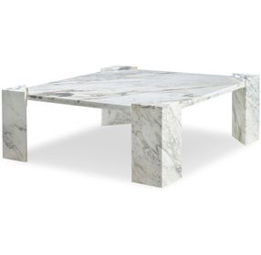 Tara Shaw Cream and Gray Square Sainte Chapelle Cocktail Table