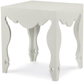 Tara Shaw French White Plaster Rectangular Sven Lamp Table