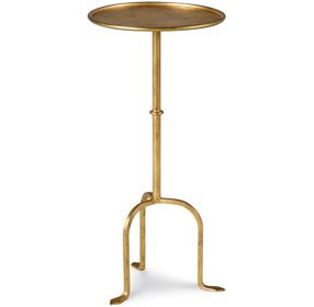 Tara Shaw Gold Round Petite Parisian Accent Table